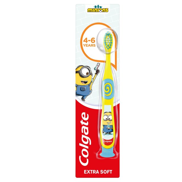 Colgate Minions 4-6 Years Extra Soft Blue Suction Cup Yellow Toothbrush RRP £1.10 CLEARANCE XL £1